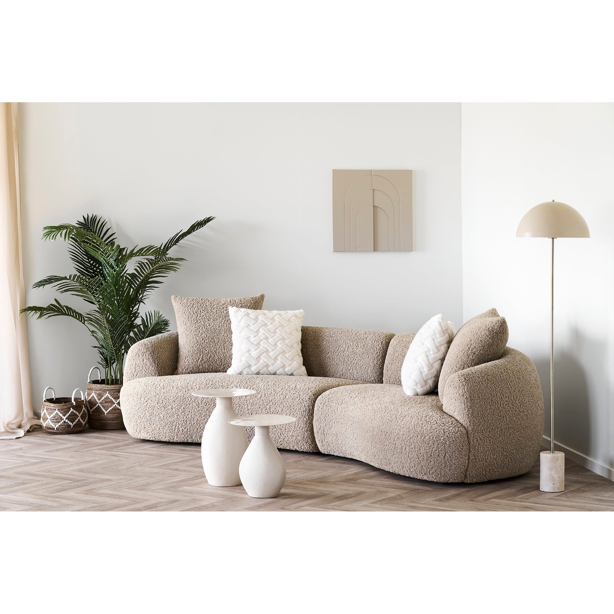 Altea Manden - Manden, bananenblad, naturel/off-white, set van 2
