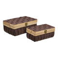 Medan Manden - Manden, houtlook, bruin, set van 2