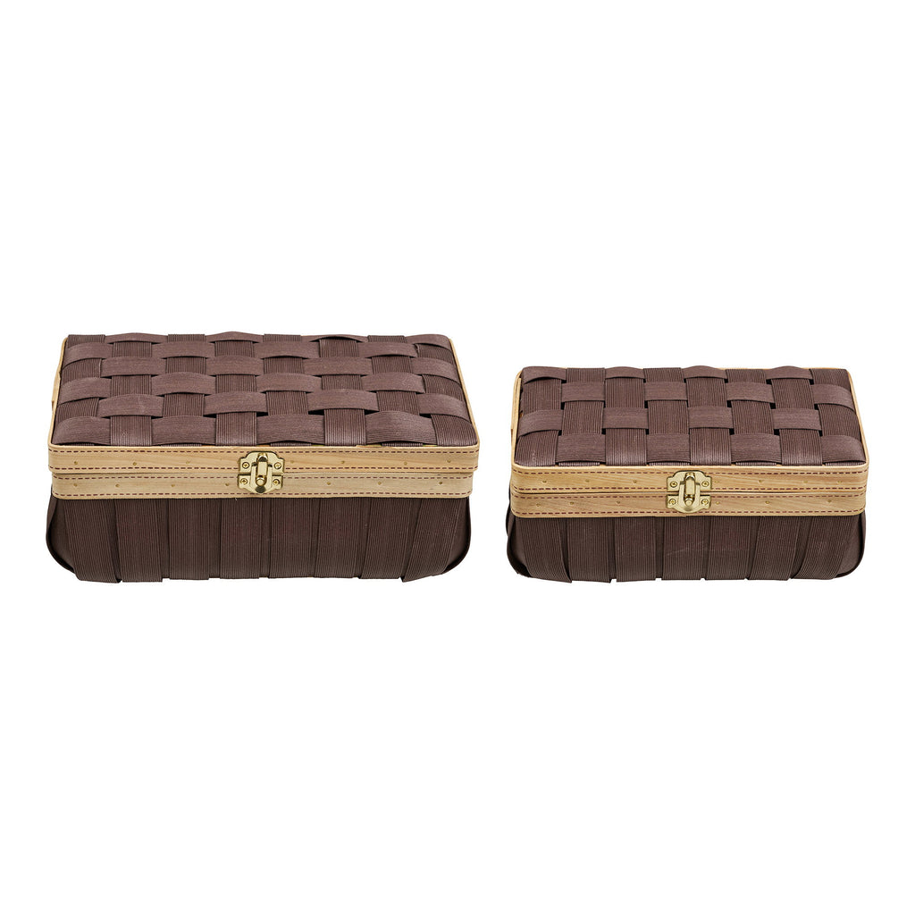 Medan Manden - Manden, houtlook, bruin, set van 2