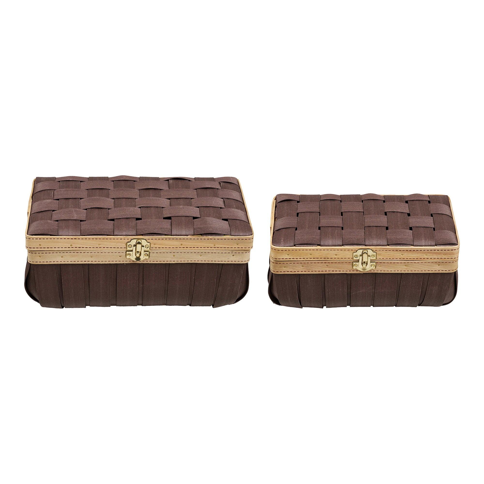 Medan Manden - Manden, houtlook, bruin, set van 2