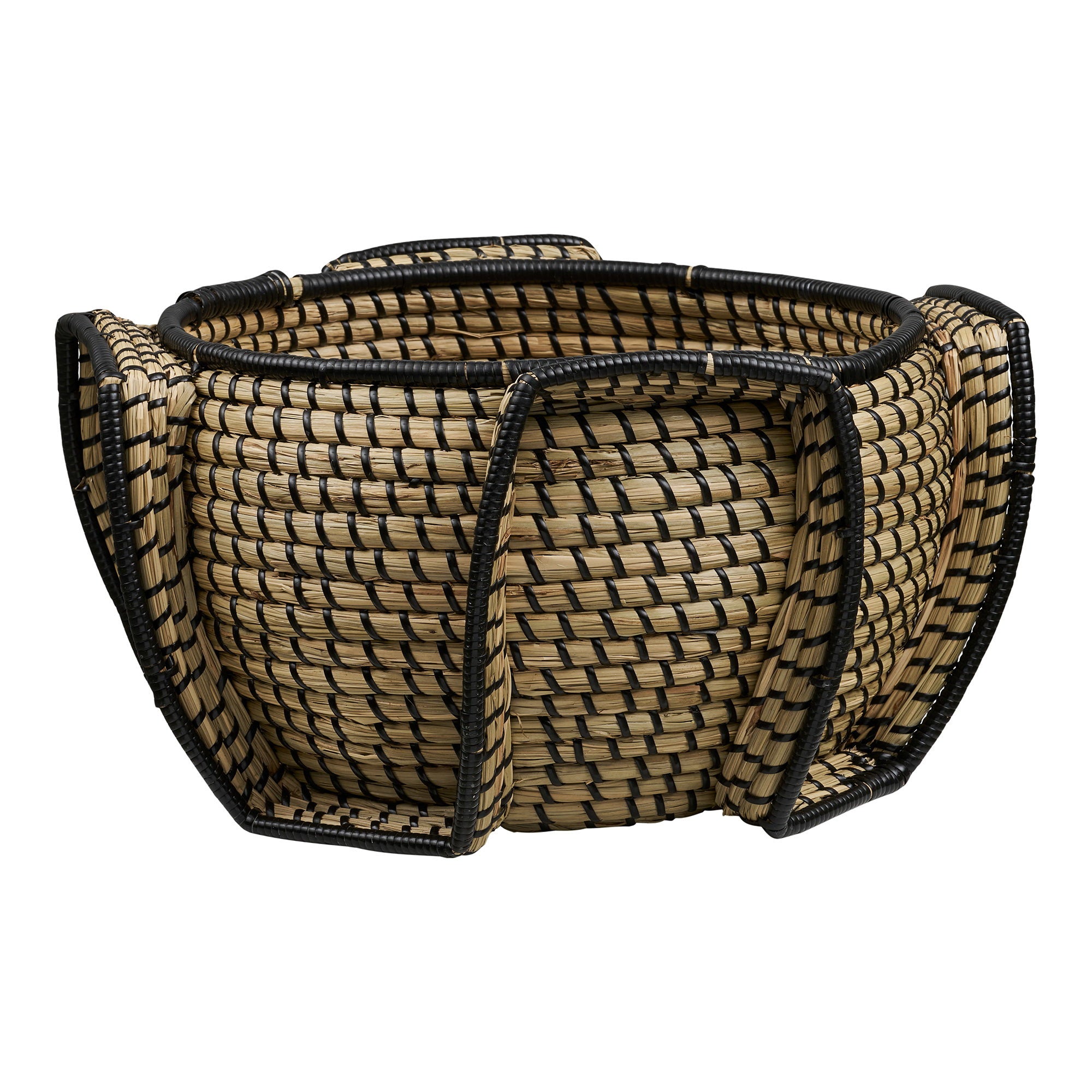Medan Mand - Mand, zeegras, naturel/zwart, ø33x20 cm
