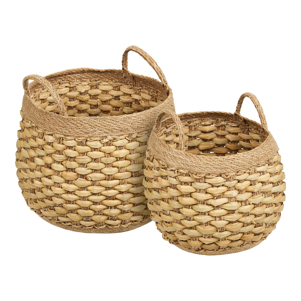 Strahan Manden - Manden, zeegras/waterhyacint, naturel, set van 2