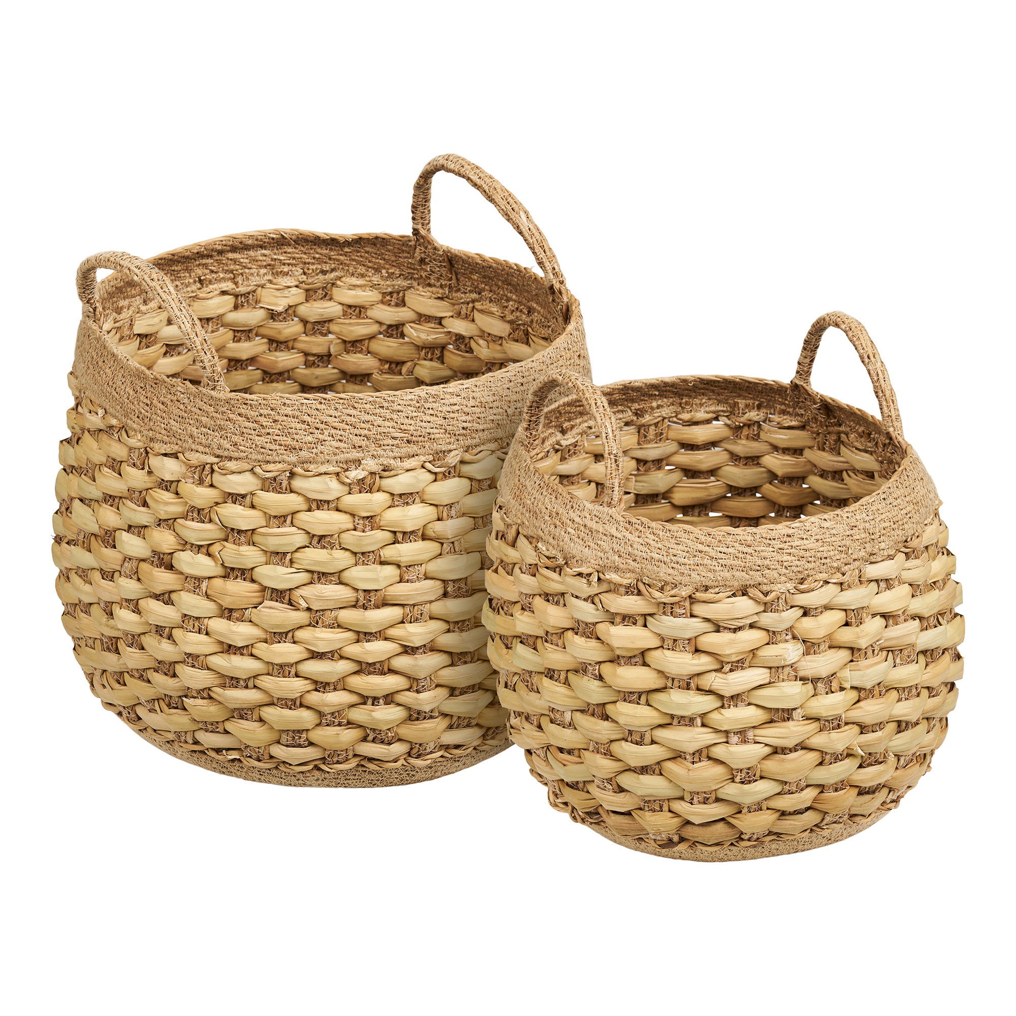 Strahan Manden - Manden, zeegras/waterhyacint, naturel, set van 2
