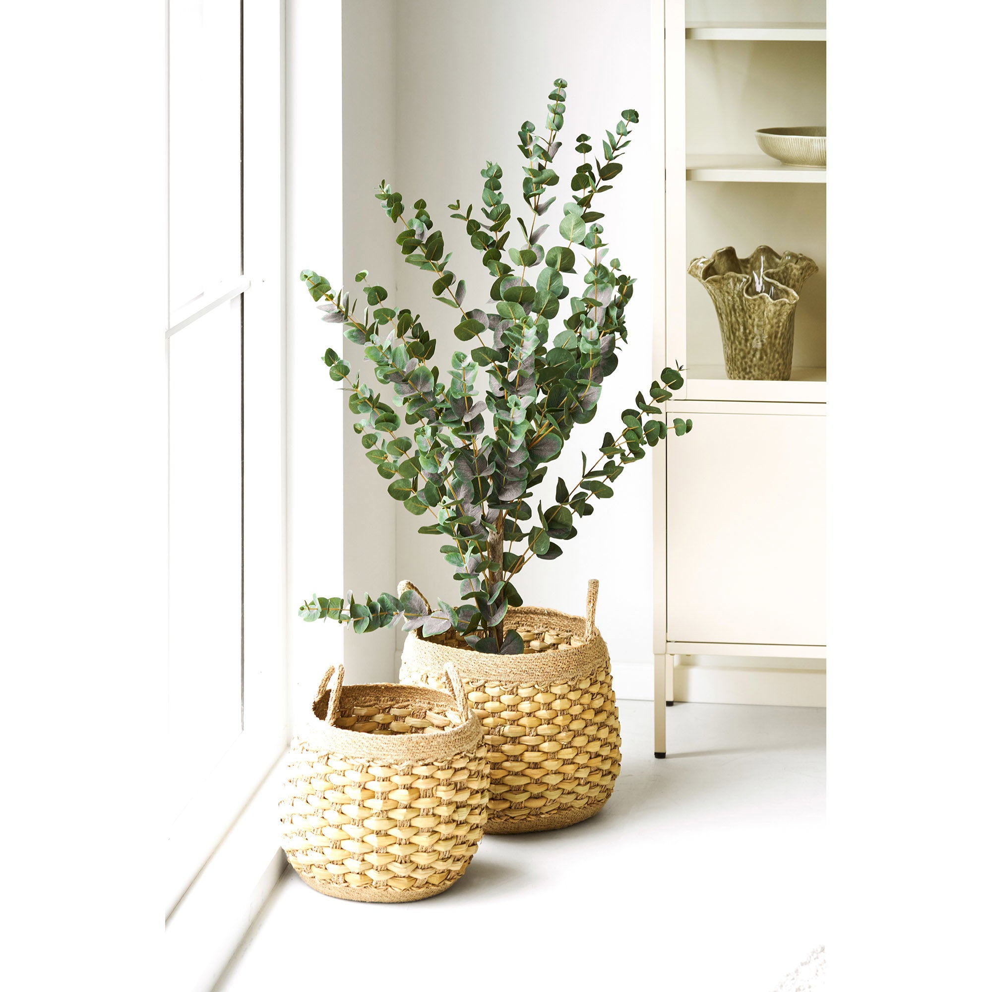 Strahan Manden - Manden, zeegras/waterhyacint, naturel, set van 2