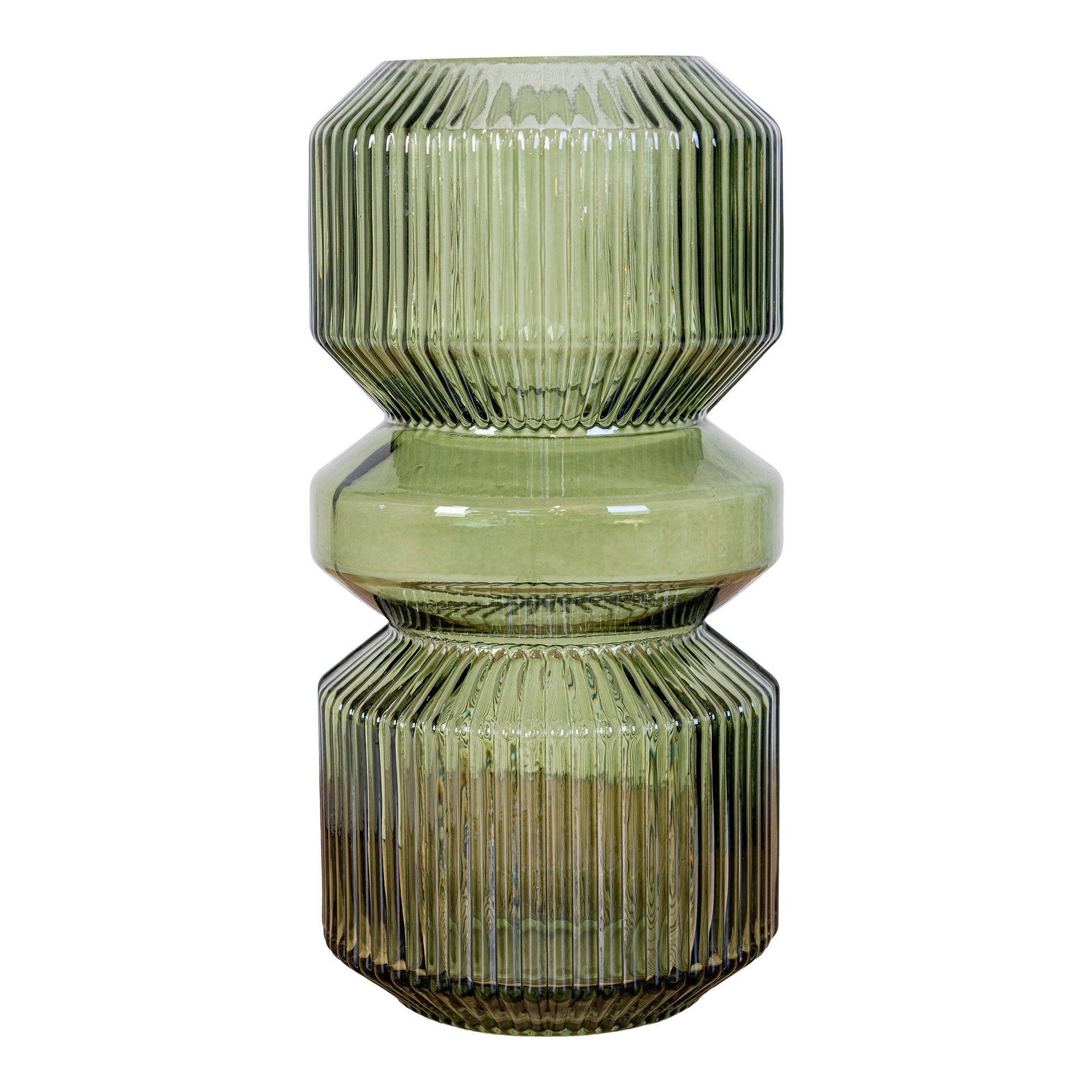 Vaas - Glas, groen Ø12x25 cm