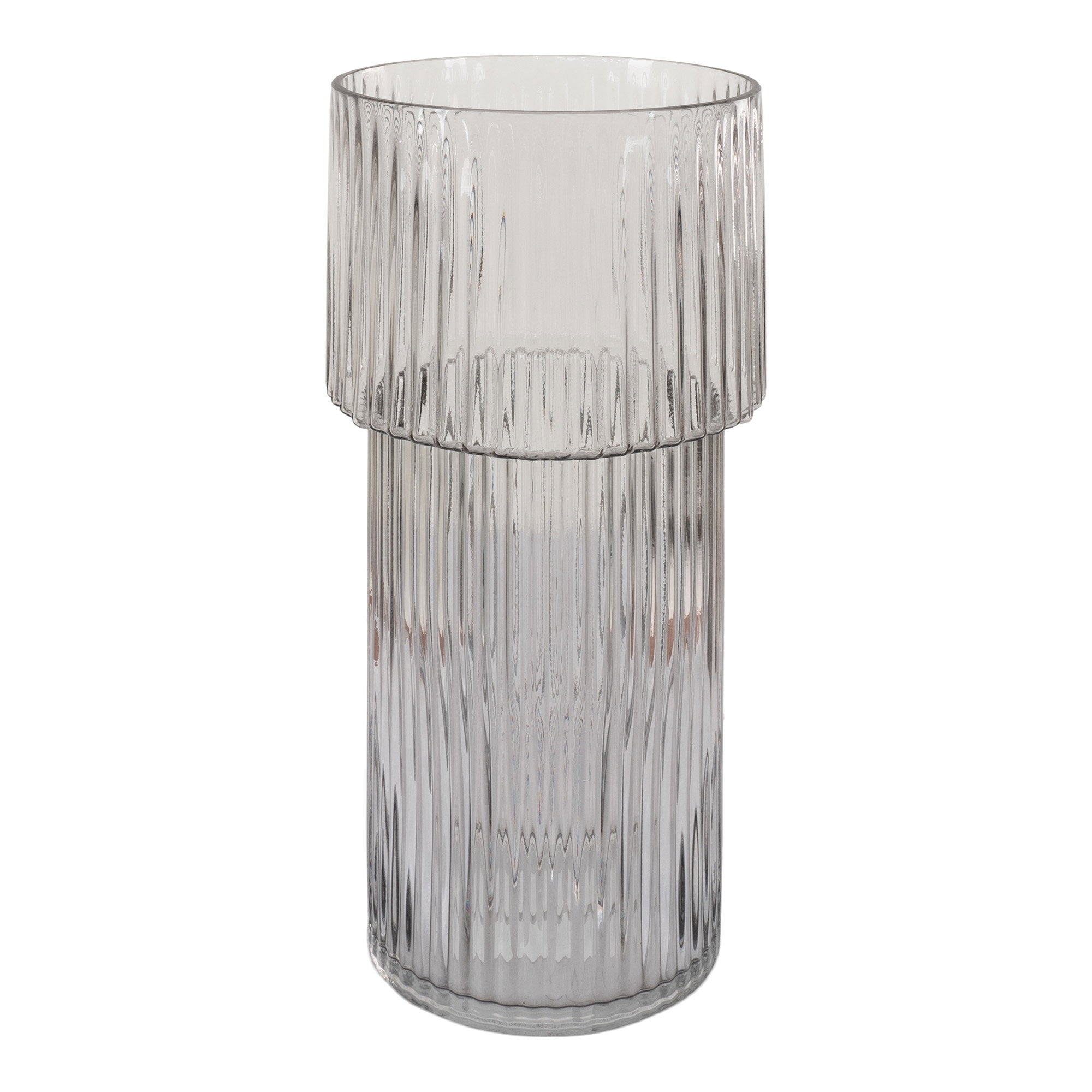 Vaas - Mondgeblazen glas, transparant Ø17,5x40 cm
