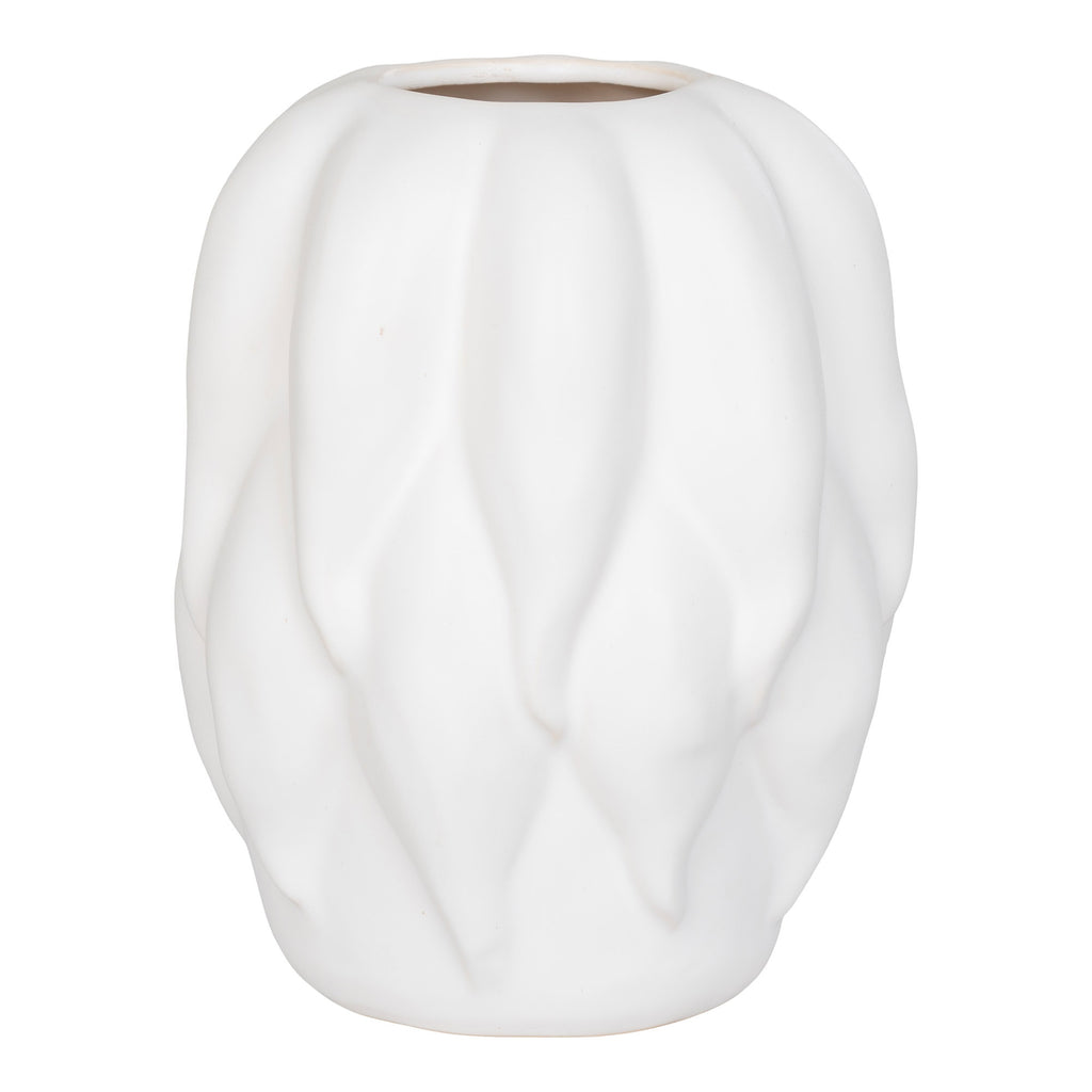 Vaas - Keramiek, beige 19,5x19,5x26 cm