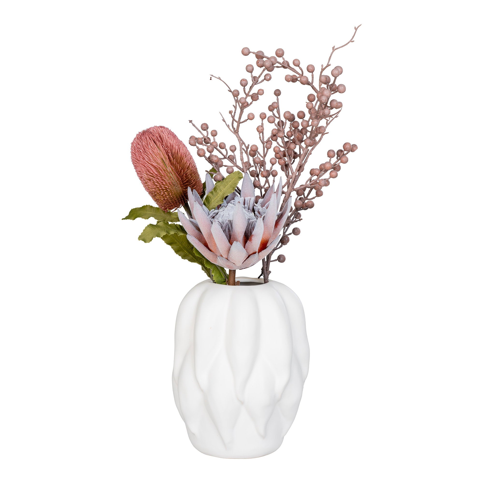 Vaas - Keramiek, beige 19,5x19,5x26 cm