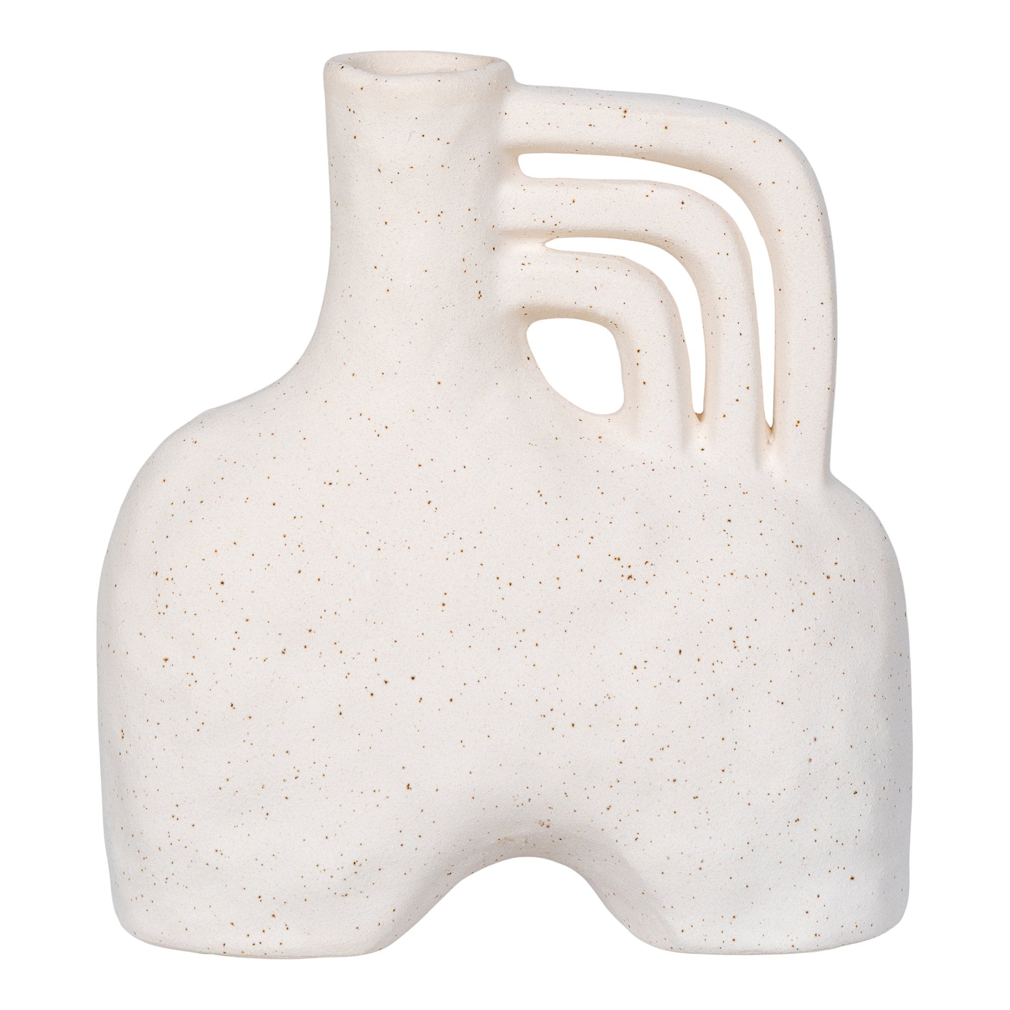 Vaas - Keramiek, beige 18,5x8x19,5 cm