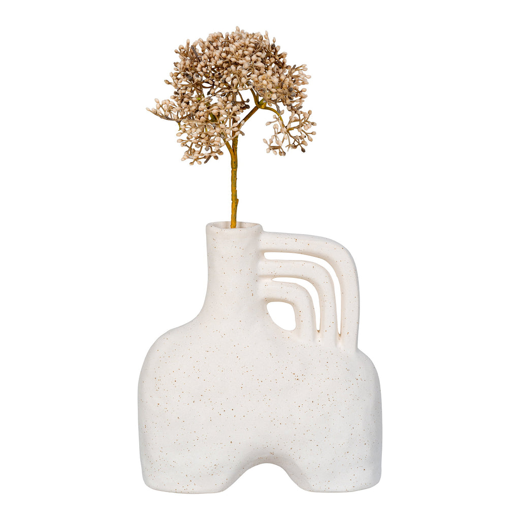 Vaas - Keramiek, beige 18,5x8x19,5 cm