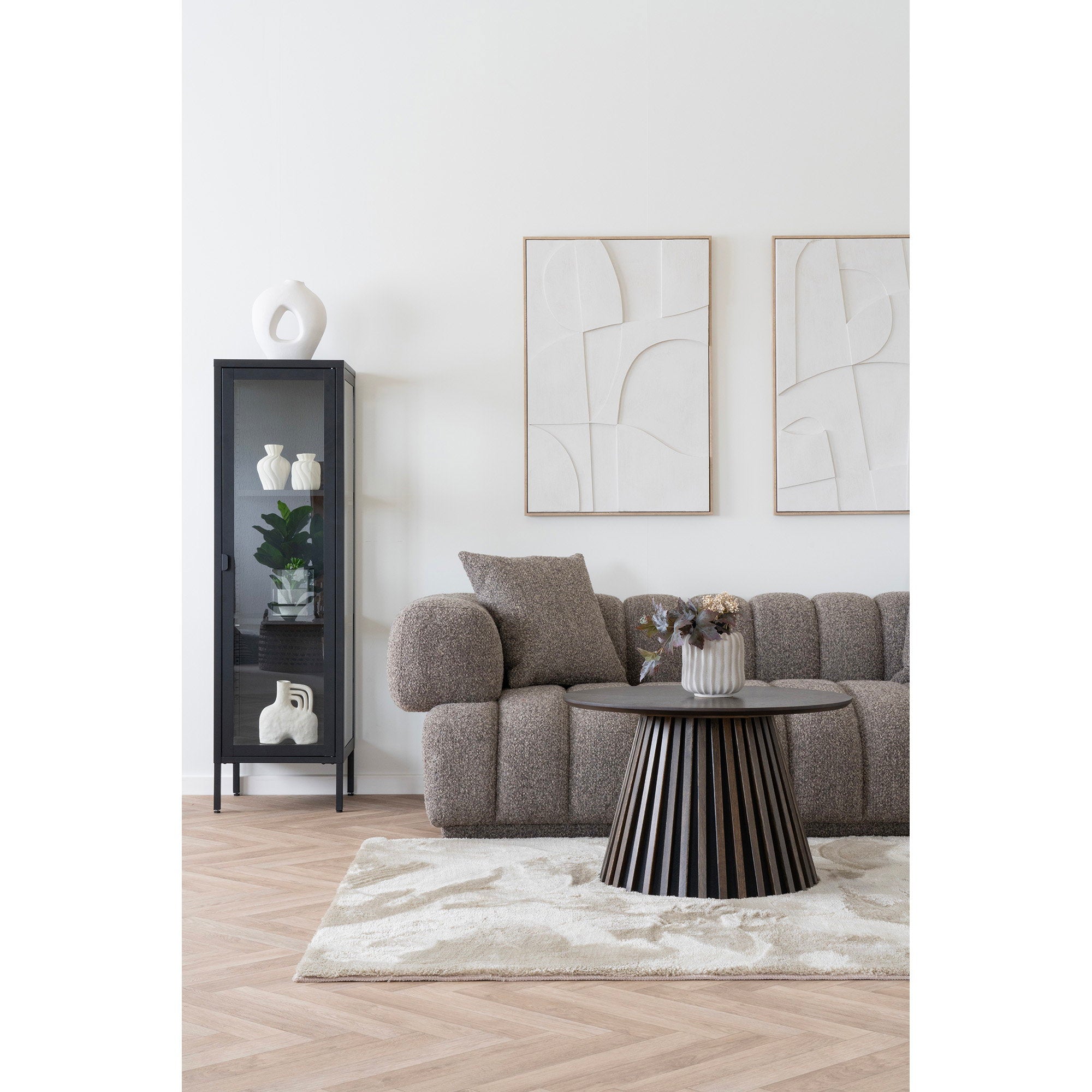 Vaas - Keramiek, beige 18,5x8x19,5 cm