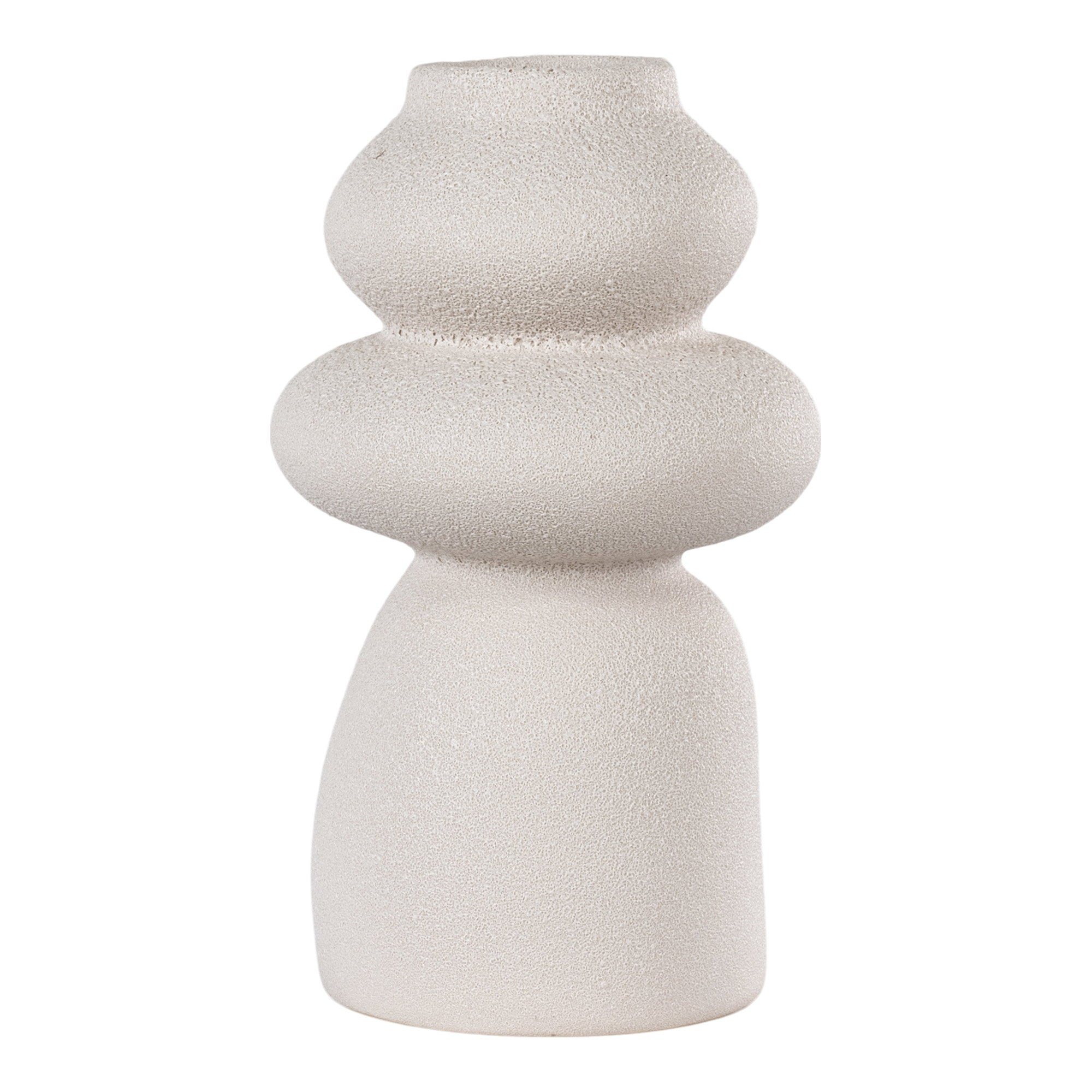 Vaas - Keramiek, beige Ø14,5x26,5 cm