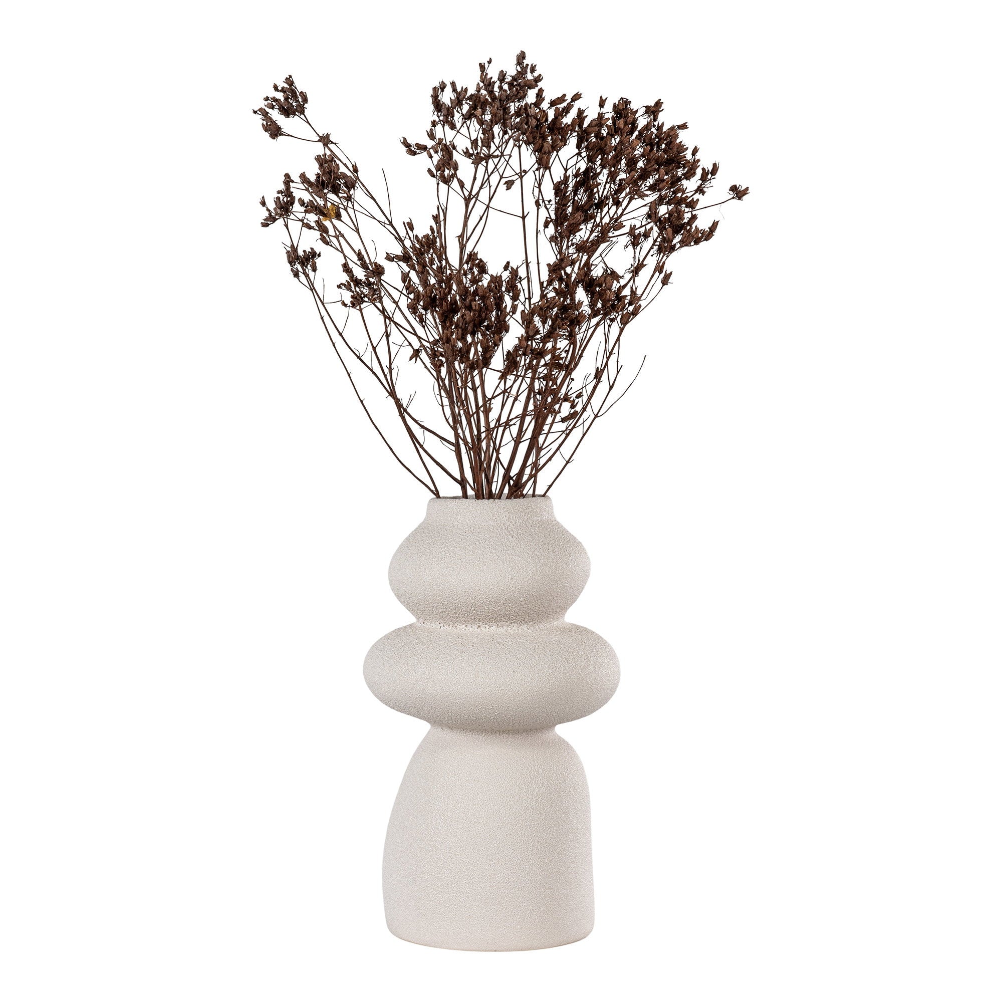 Vaas - Keramiek, beige Ø14,5x26,5 cm