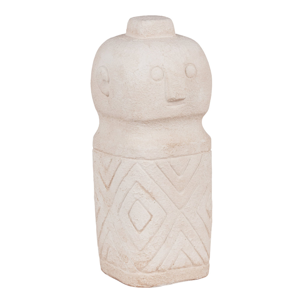 Decoratieobject - Cement, beige 6,5x6,5x15 cm