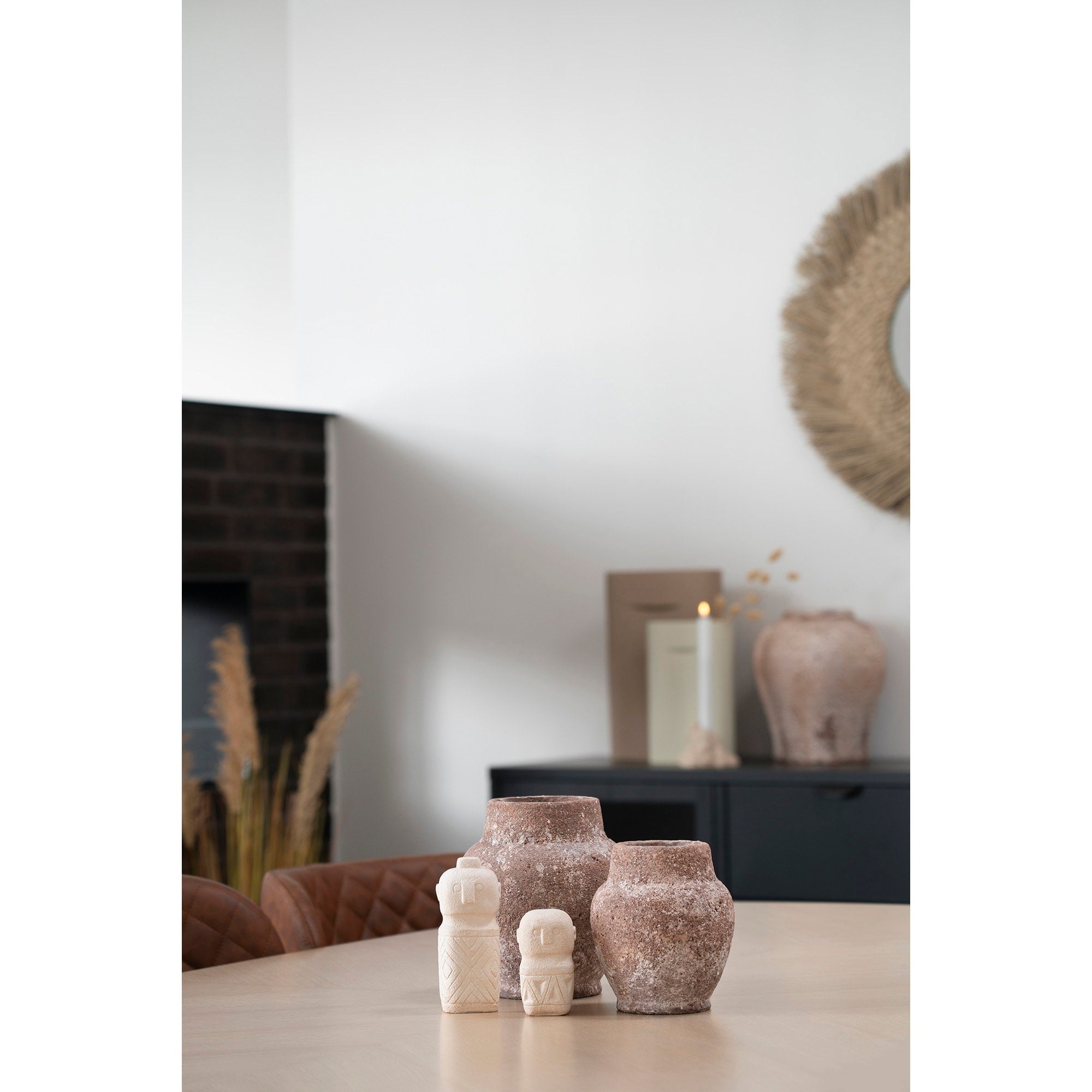 Decoratieobject - Cement, beige 6,5x6,5x15 cm