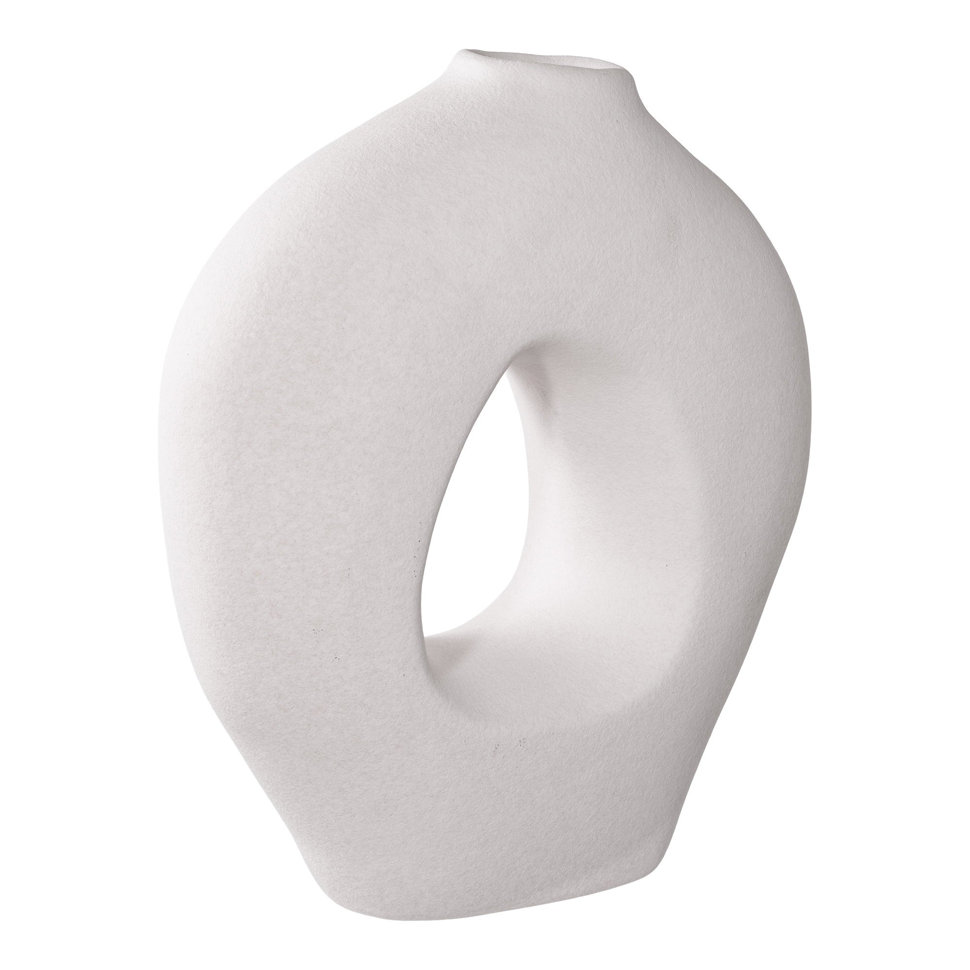 Vaas - Keramiek, wit 24x10,5x27,8 cm
