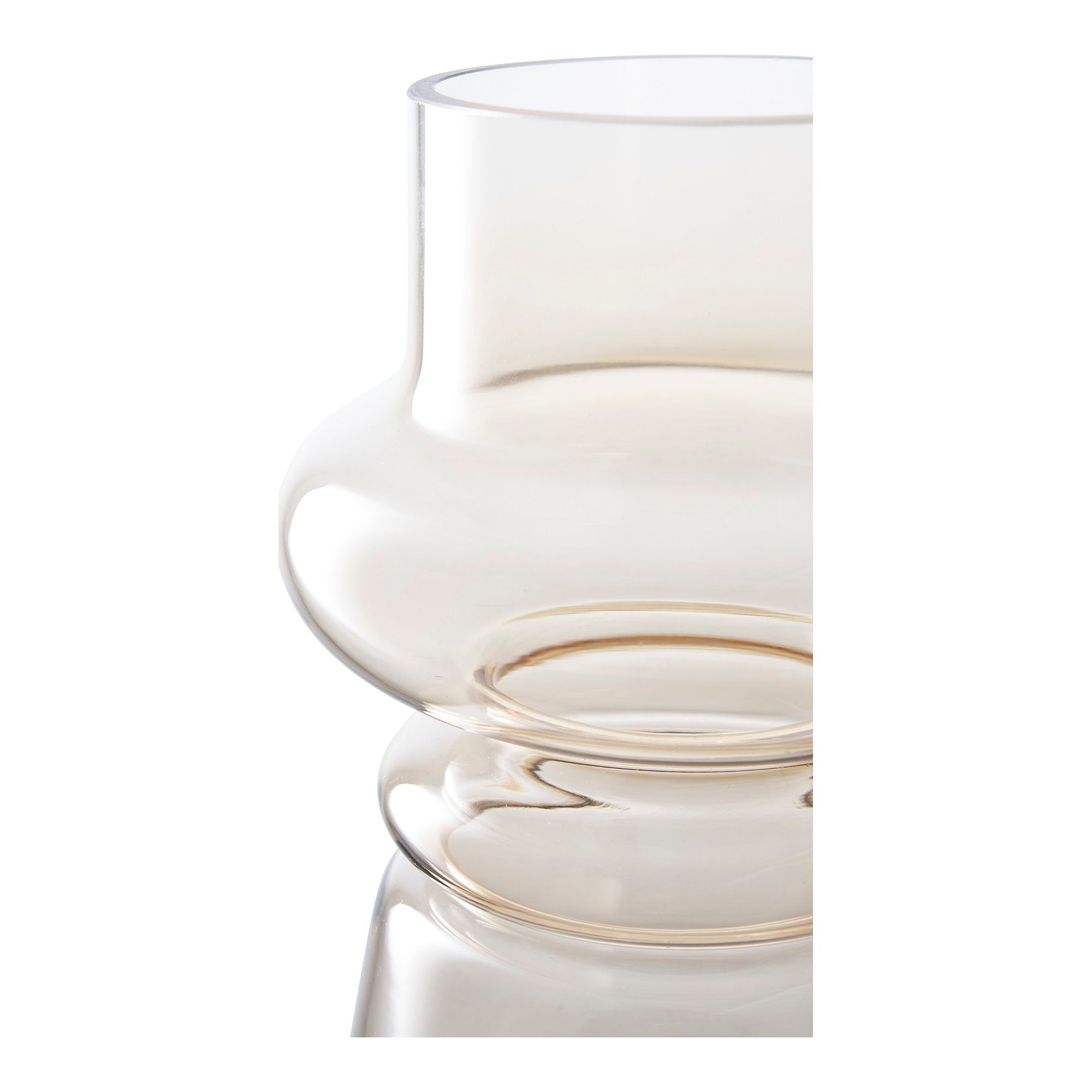 Vaas - Glas, gerookt bruin Ø15x31 cm