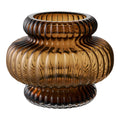 Vaas - Mondgeblazen glas, gerookt bruin Ø20x16 cm