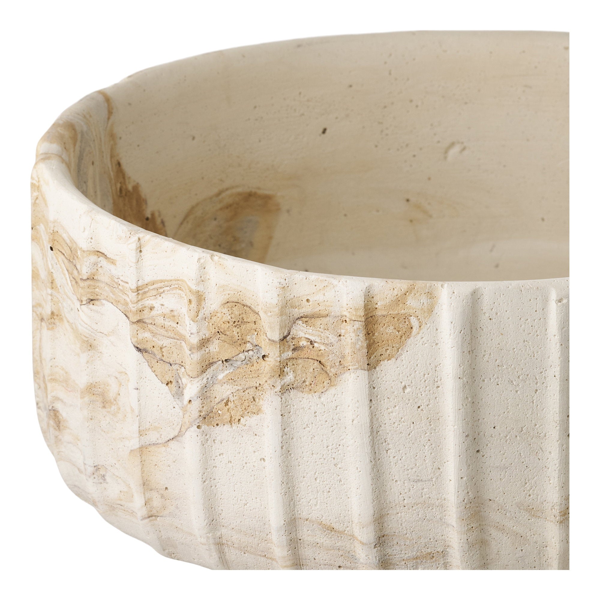 Vaas - Cement, bruin/beige Ø20,5x18,5 cm