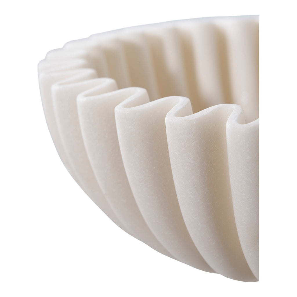 Kom - Polyresin, beige Ø20x6,5 cm