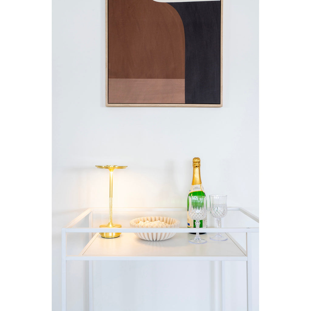 Kom - Polyresin, beige Ø20x6,5 cm