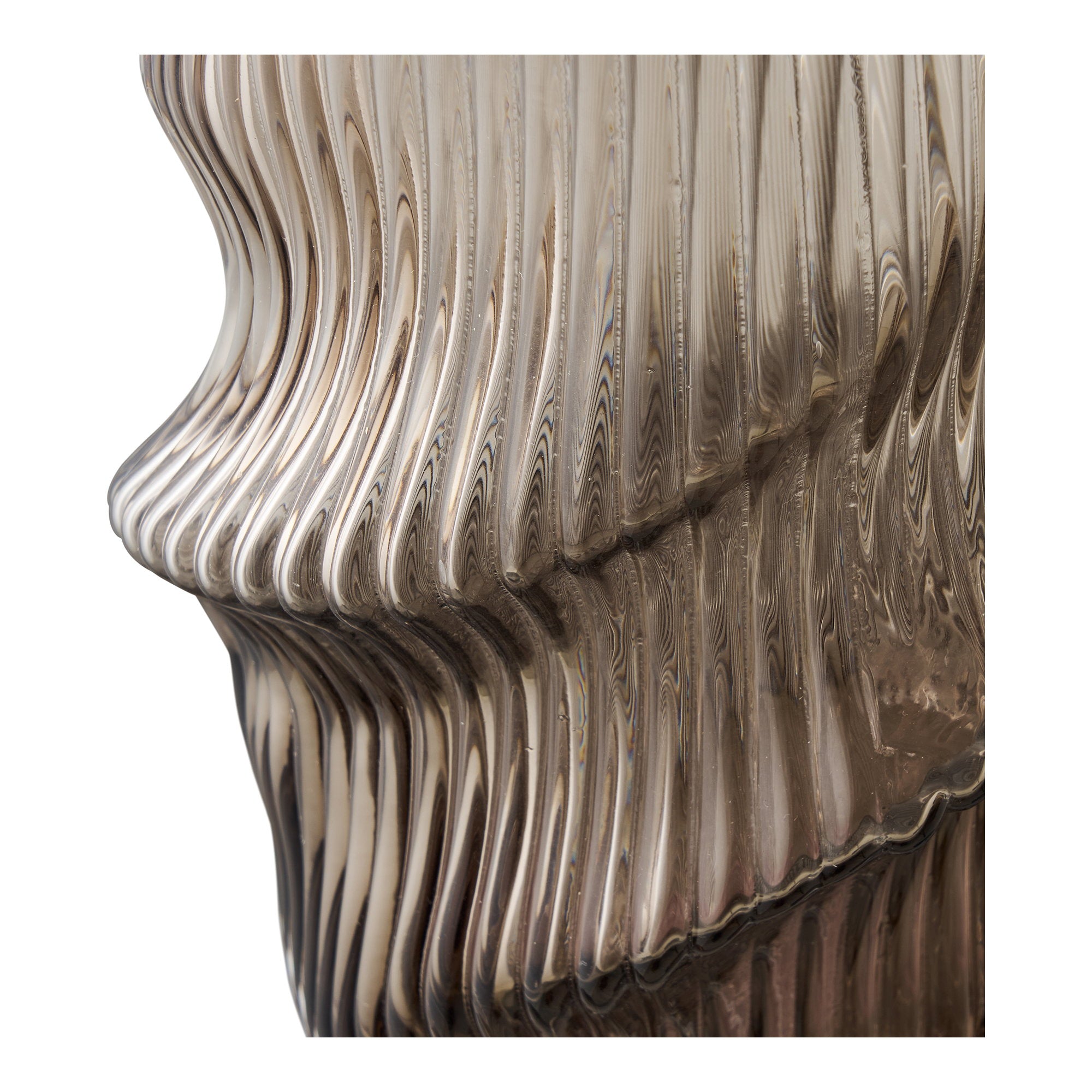 Vaas - Mondgeblazen glas, bruin Ø17x25 cm