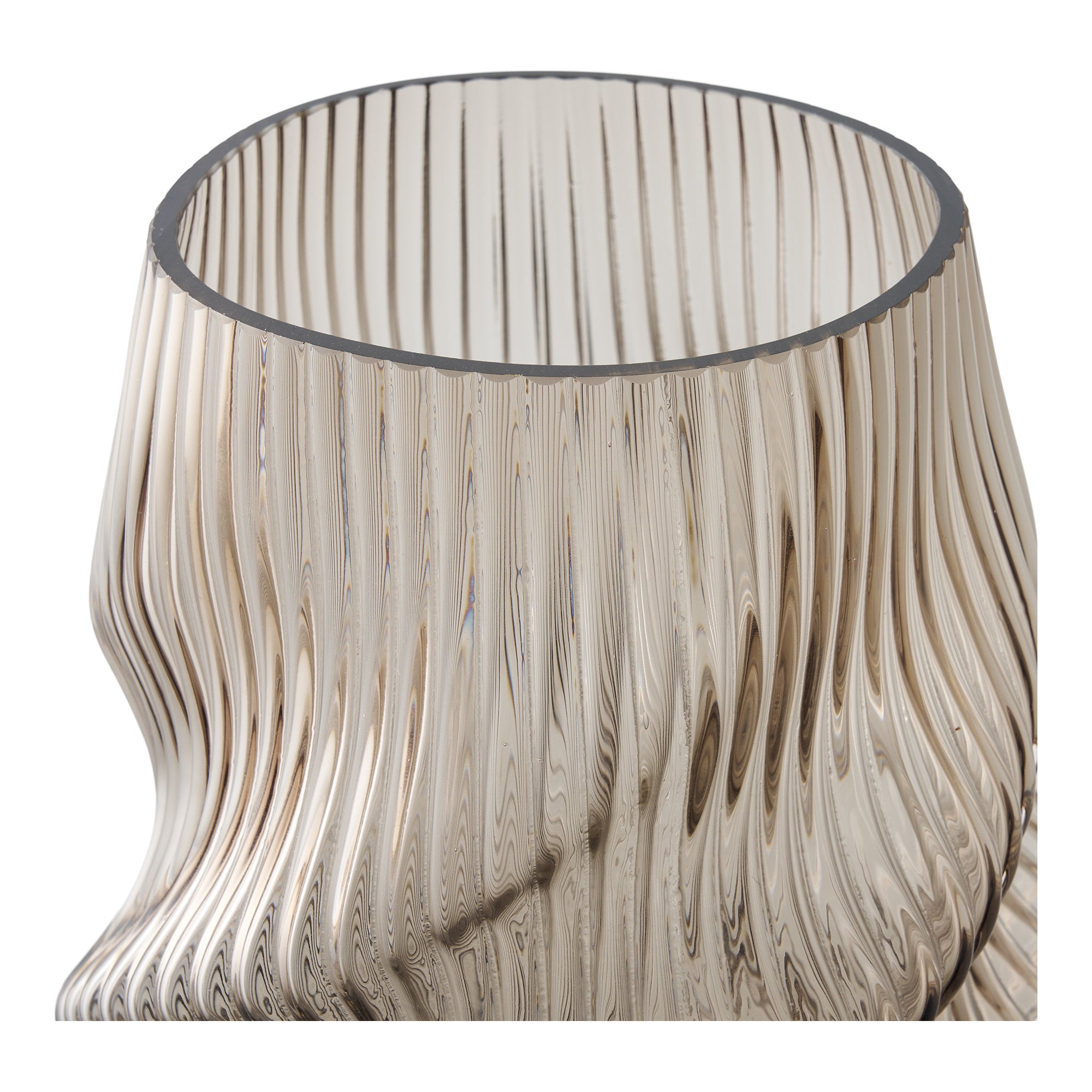 Vaas - Mondgeblazen glas, bruin Ø17x25 cm