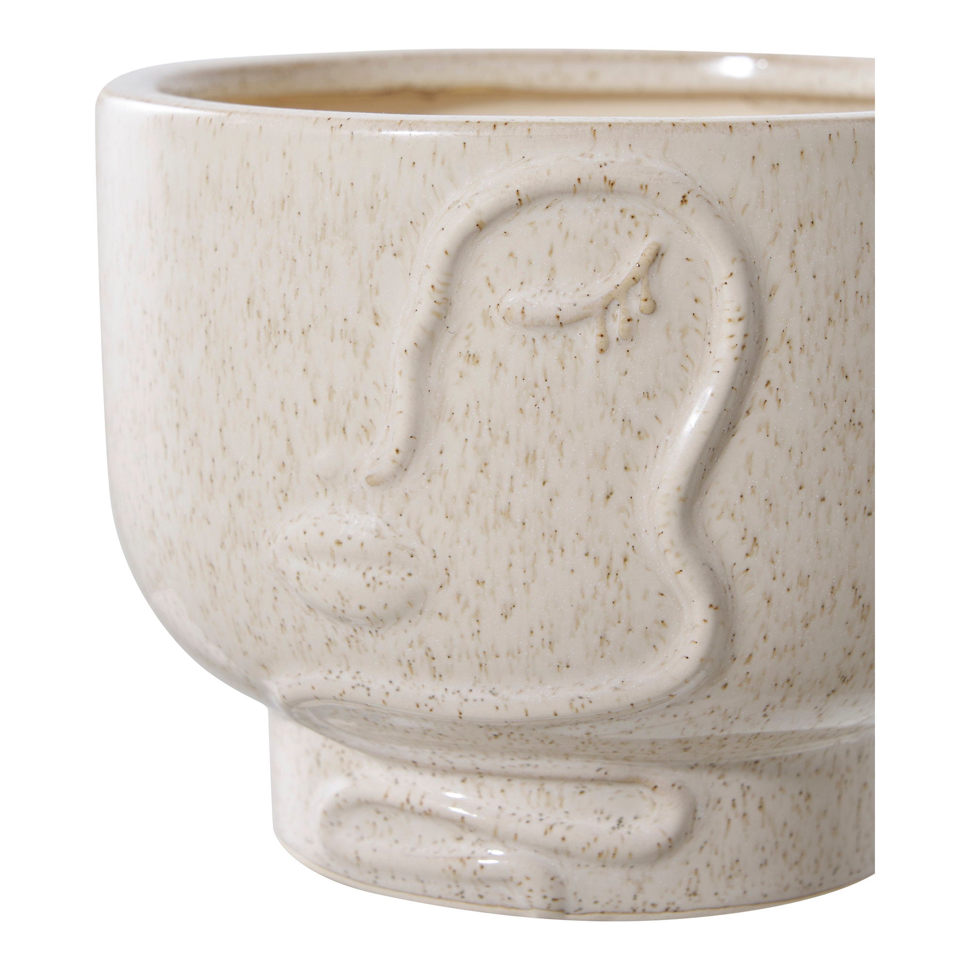 Bloempot - Bloempot, keramiek, beige Ø15x12 cm