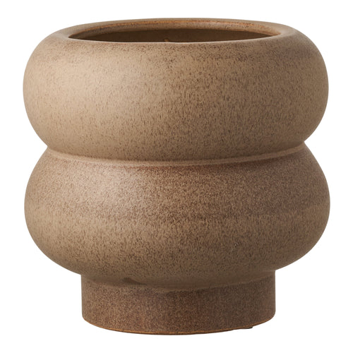 Bloempot - Bloempot, keramiek, bruin Ø19x17,5 cm - Noël Home