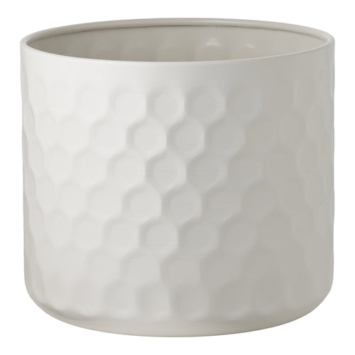 Bloempot - Bloempot, staal, wit Ø24,5x21 cm - Noël Home