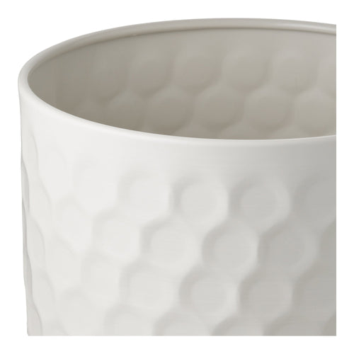 Bloempot - Bloempot, staal, wit Ø24,5x21 cm - Noël Home