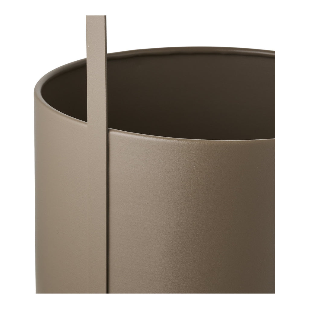 Bloempot - Bloempot, staal, bruin (set van 2)