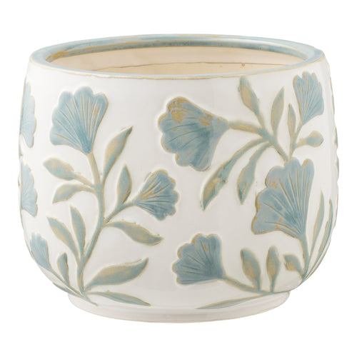 Bloempot - Bloempot, keramiek, wit gemêleerd Ø22,5x17,5 cm - Noël Home