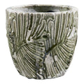 Bloempot - Bloempot, keramiek, groen/wit, ø20x18,5 cm