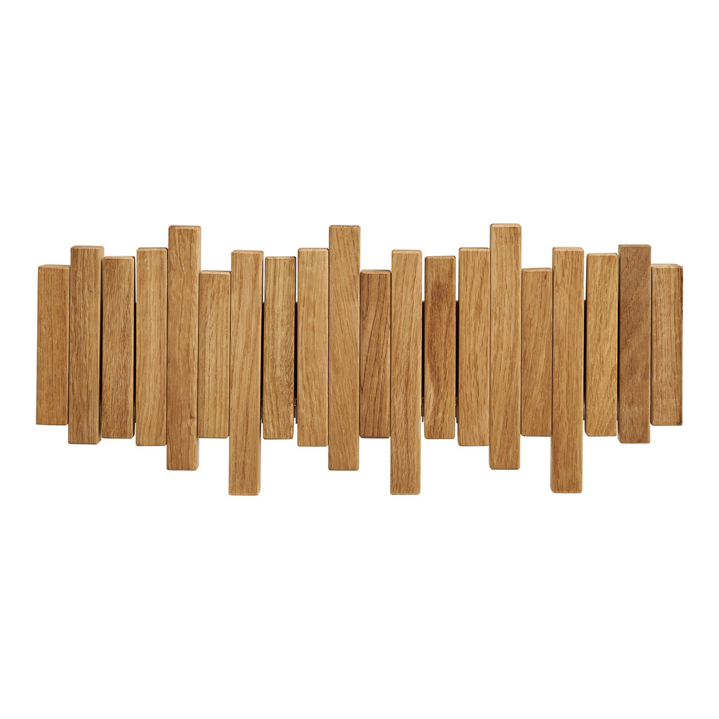 Caltra Kapstok - Eikenhout, naturel 3x40x18 cm
