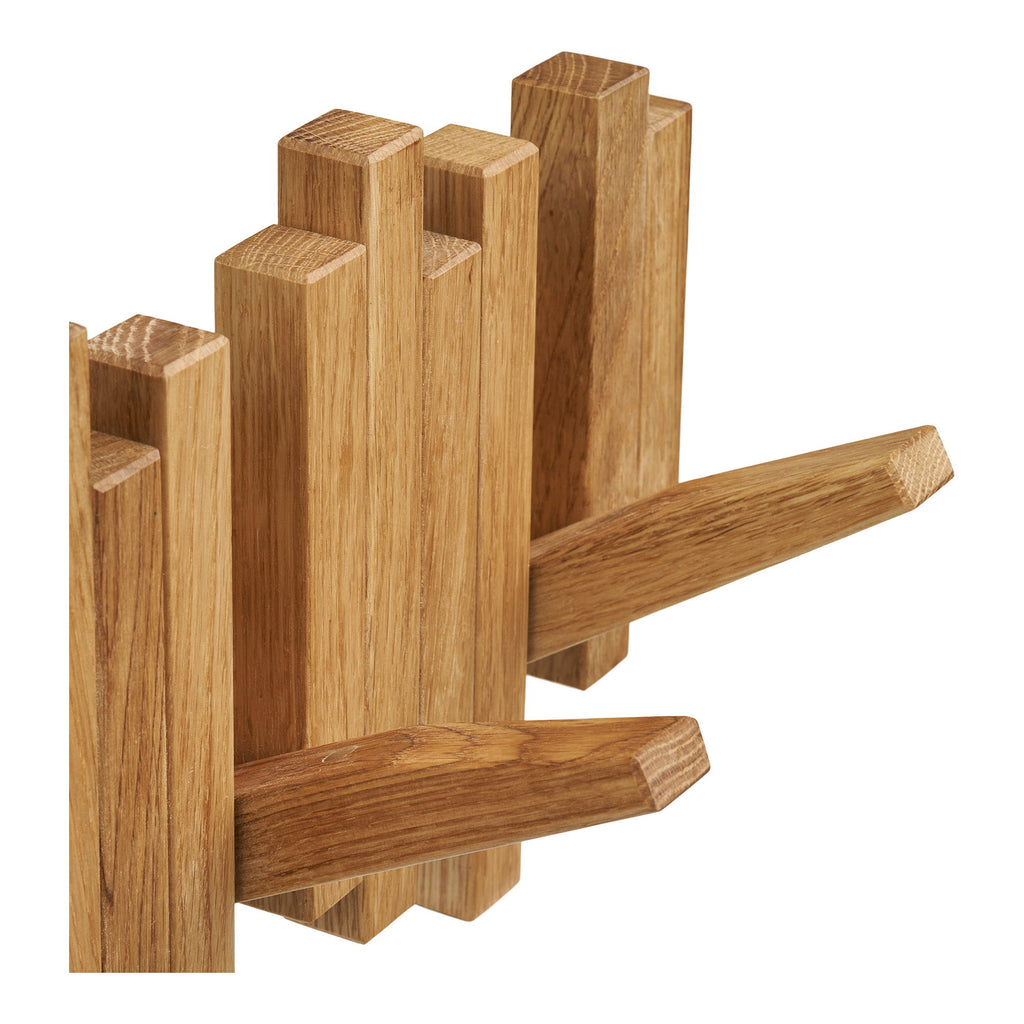 Caltra Kapstok - Eikenhout, naturel 3x40x18 cm