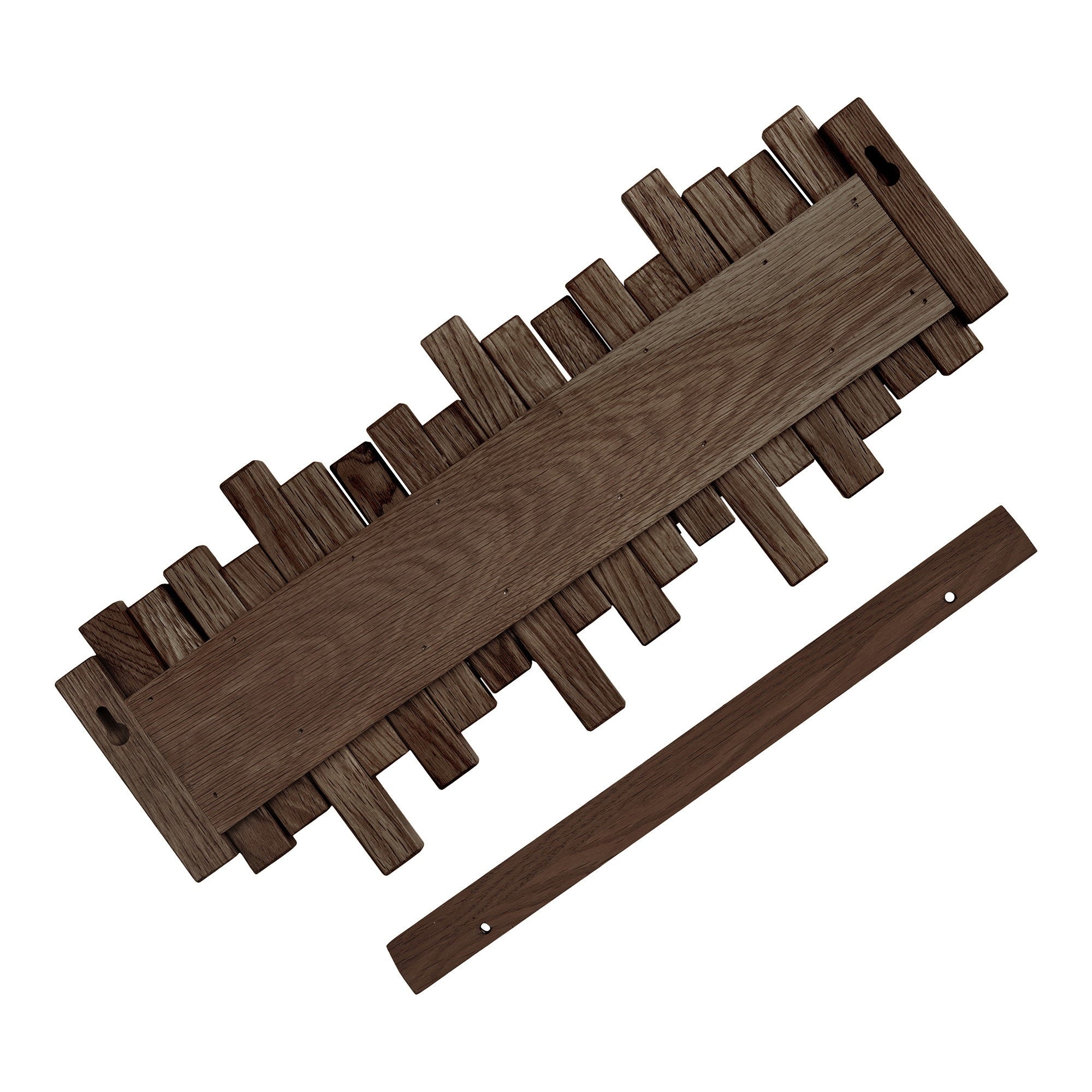 Caltra Kapstok - Kapstok, eikenhout, donkerbruin 40x18 cm
