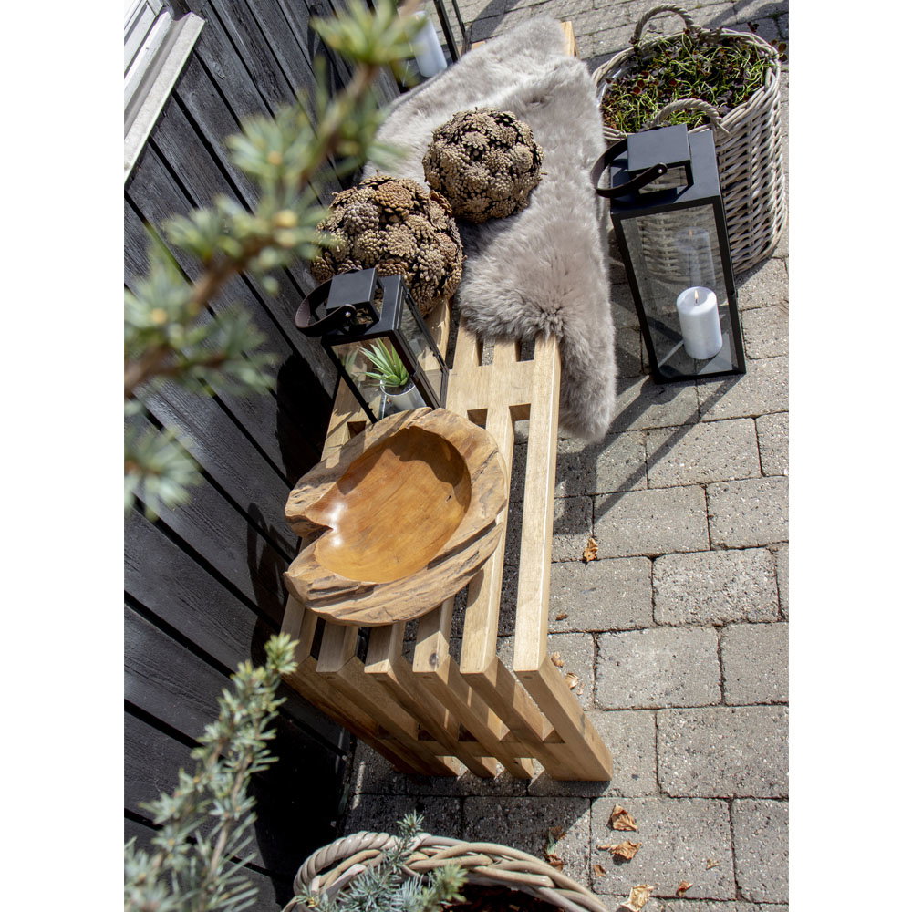 Rio Kom - Kom, teakhout, naturel ø30x10 cm