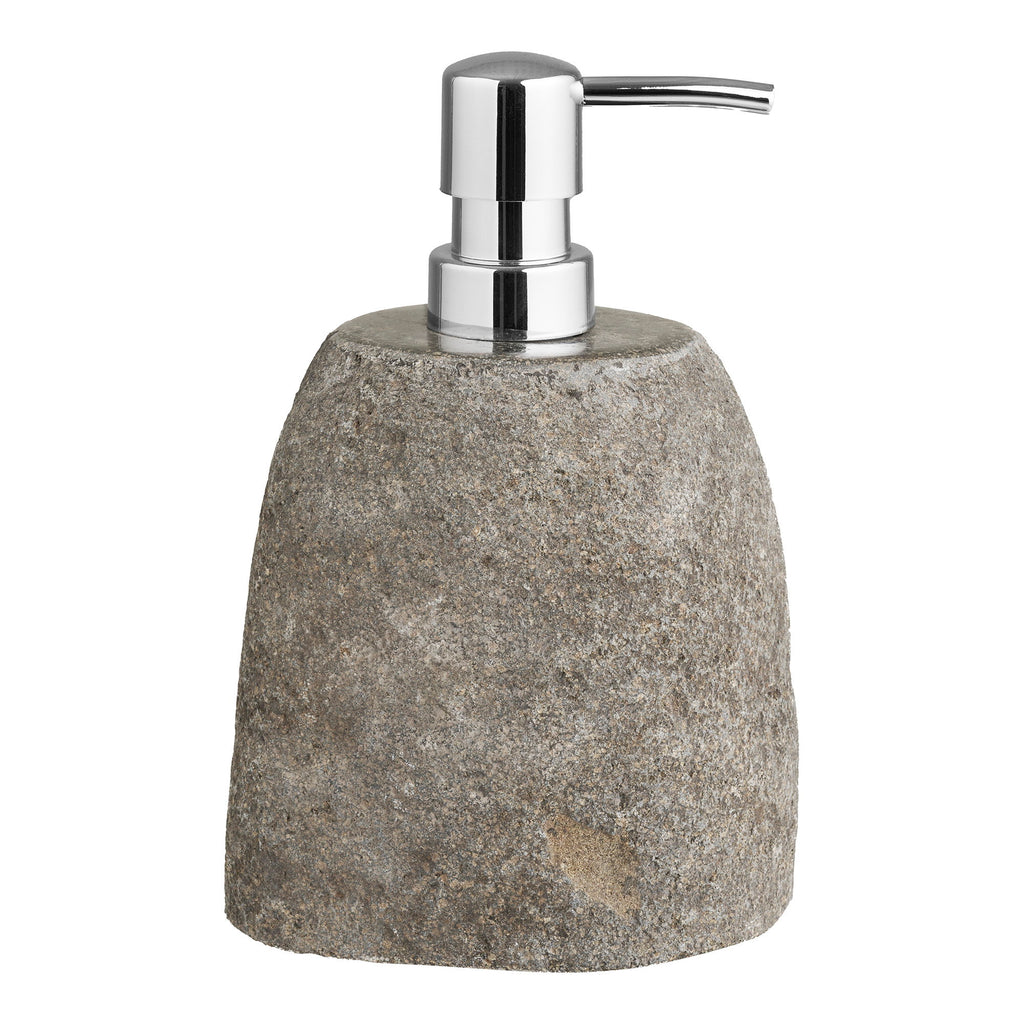 Gara Zeepdispenser - Riviersteen, naturel 11x8x18 cm