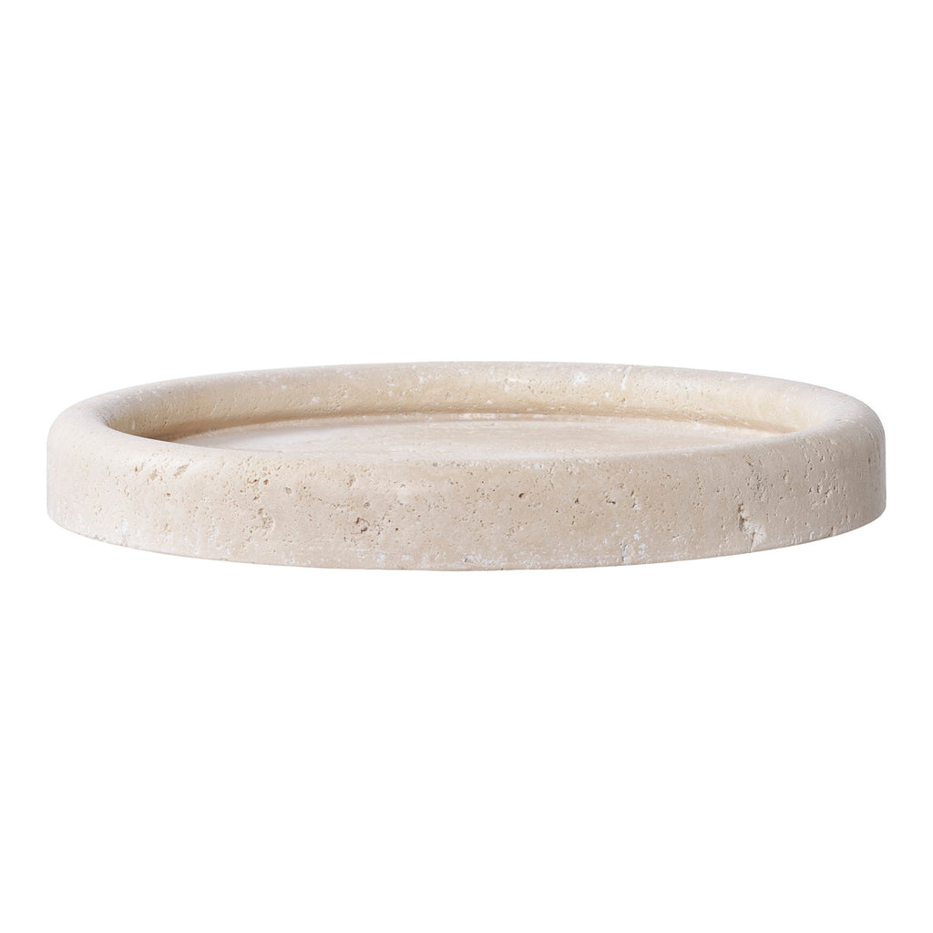 Dienblad - Travertin, naturel Ø25,5 cm