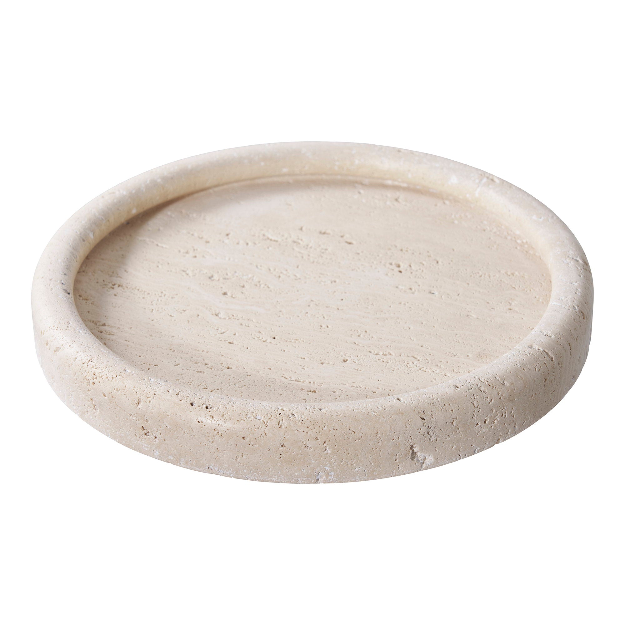 Dienblad - Travertin, naturel Ø25,5 cm