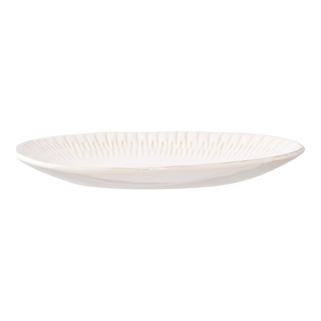 Dienblad - Keramiek, wit 30,5x20,3x3,8 cm