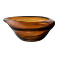 Kom - Mondgeblazen glas, gerookt bruin 29x26x11 cm
