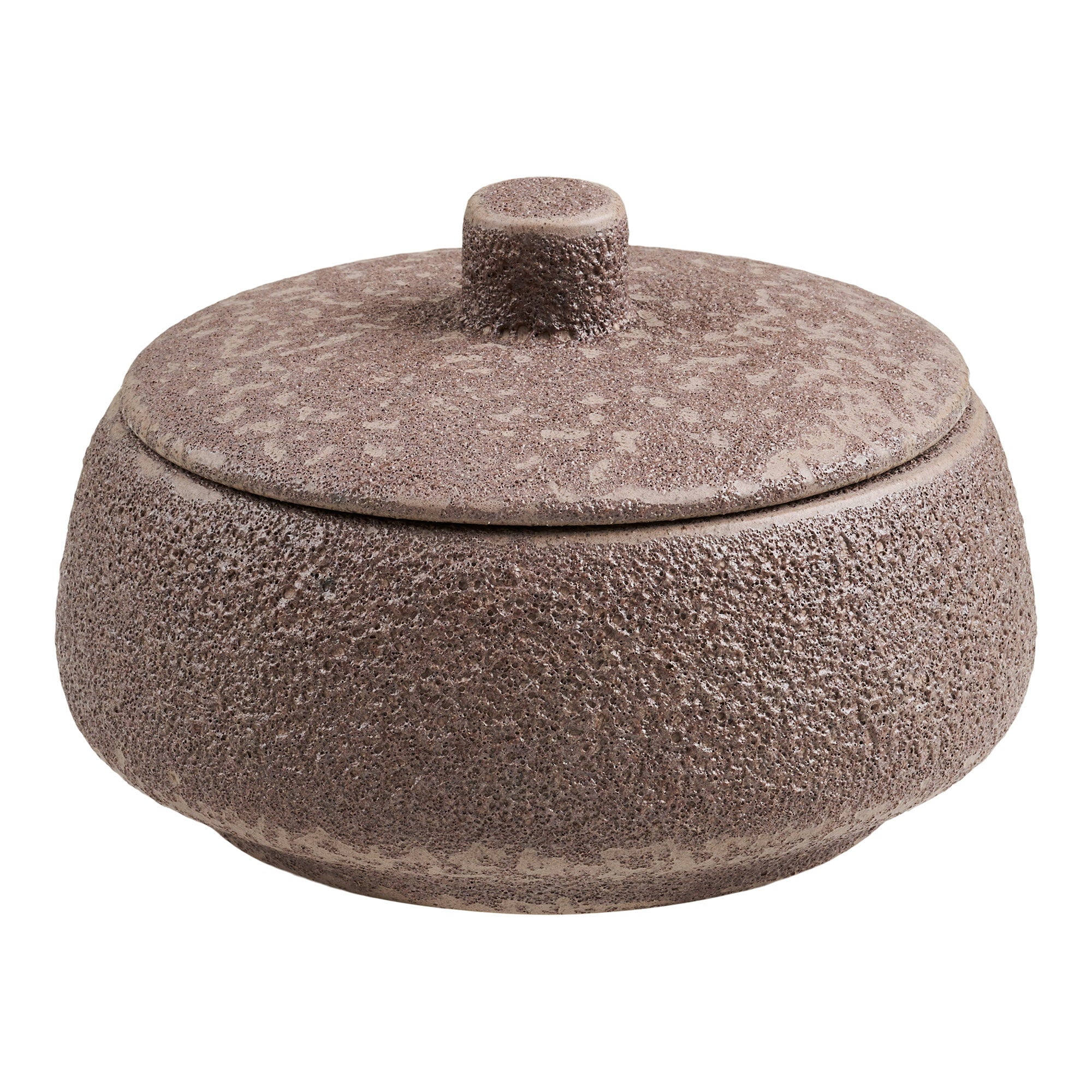 Pot - Pot, keramiek, bruin, ø15x9,5 cm