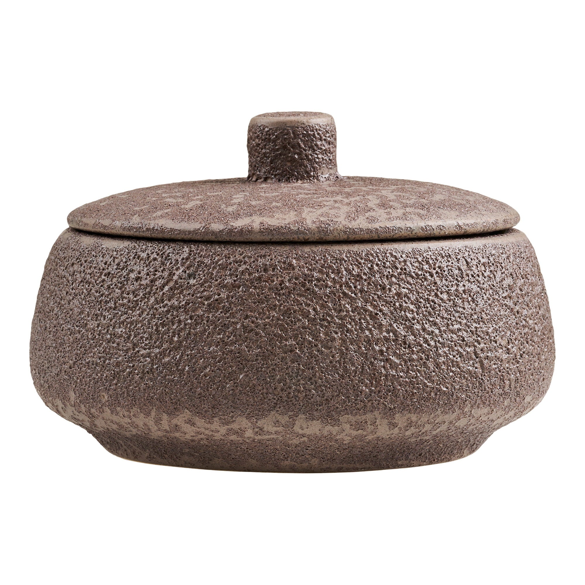 Pot - Pot, keramiek, bruin, ø15x9,5 cm