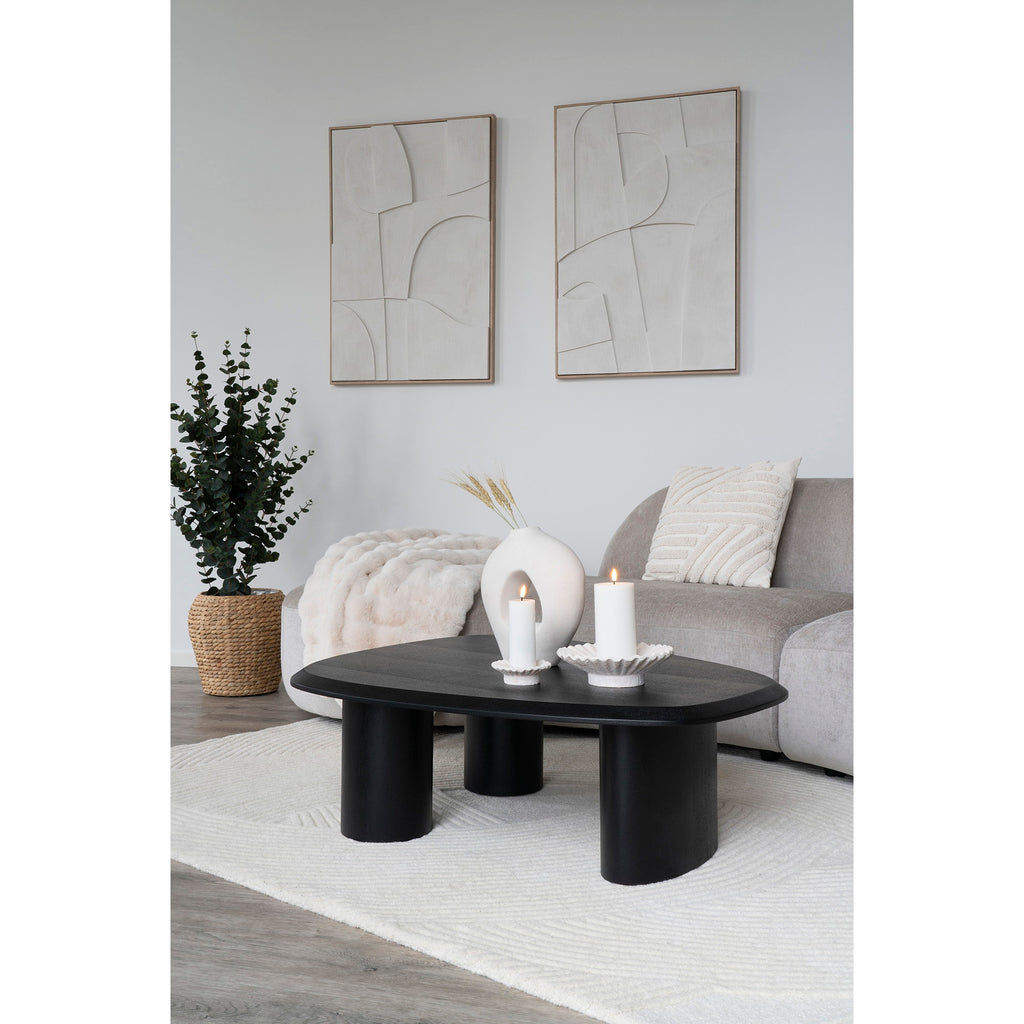 Candle Houder - Kandelaar, cement, wit, set van 2