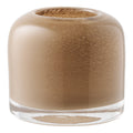 Kandelaar - Mondgeblazen glas, bruin Ø8x7,5 cm