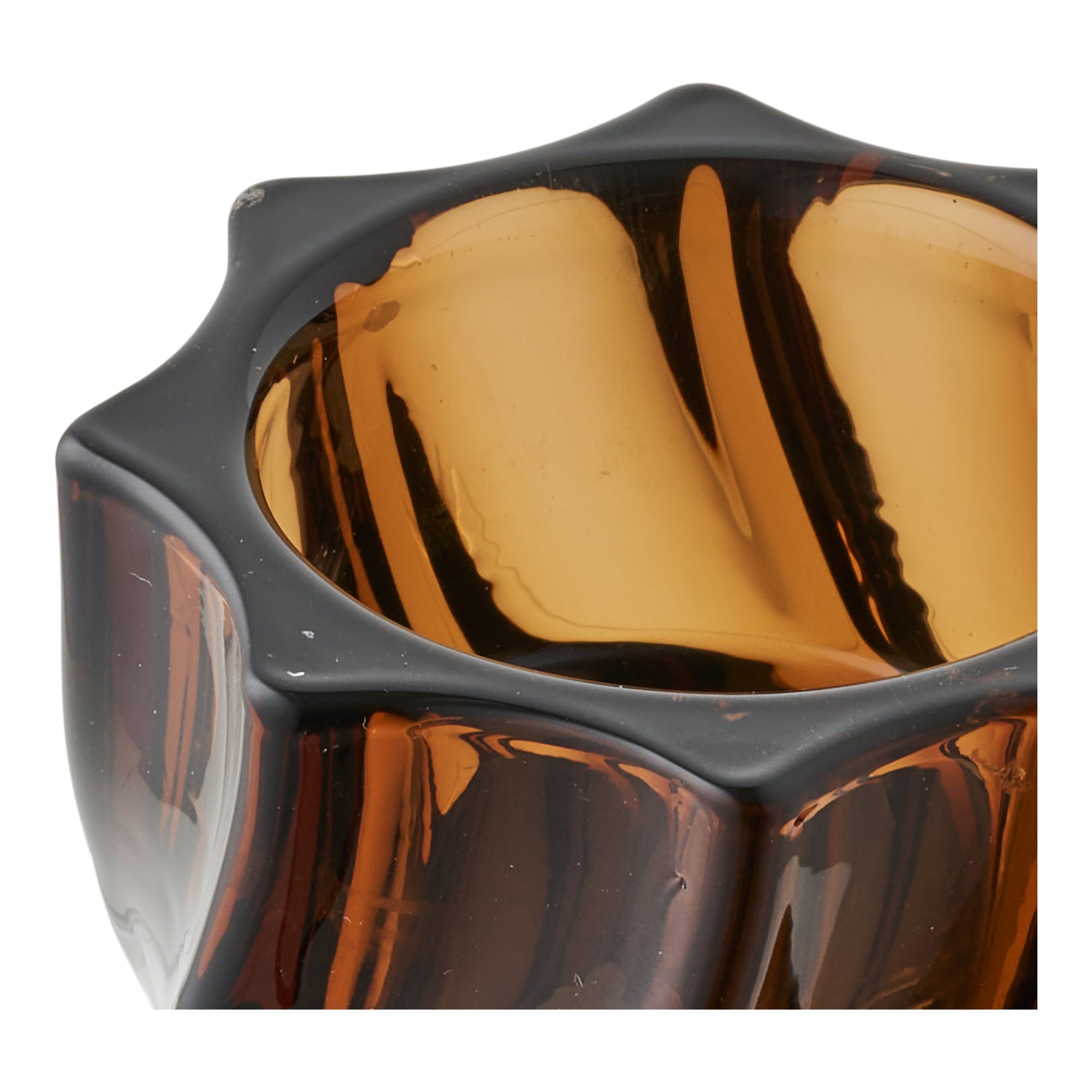 Kandelaar - Glas, gerookt bruin (set van 2)