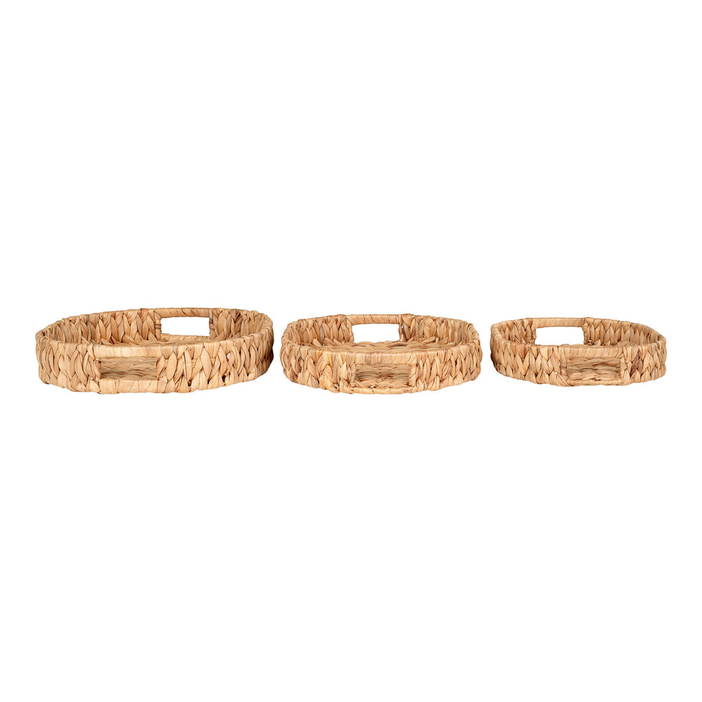 Estoril Dienbladen - Waterhyacint, naturel (set van 3)