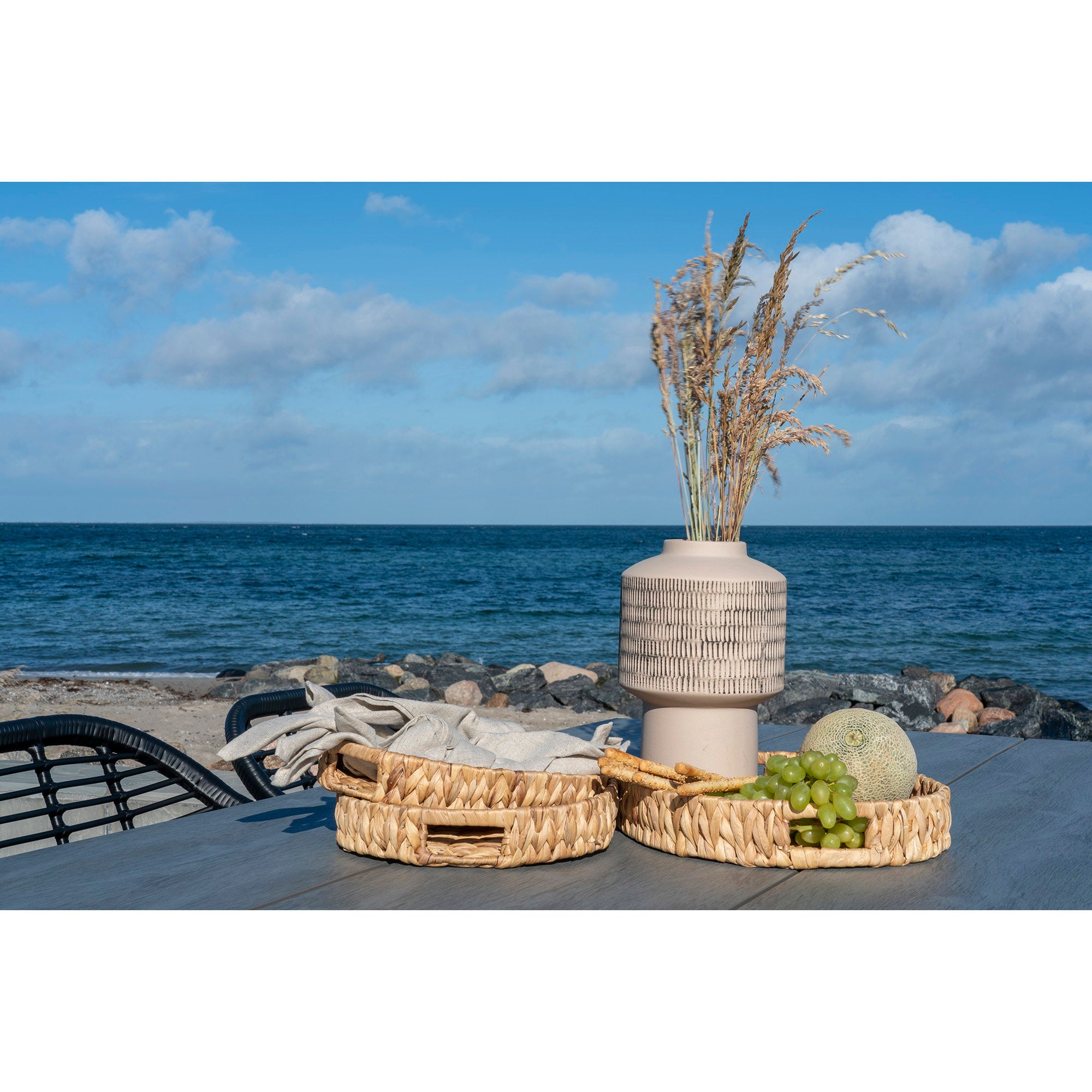 Estoril Dienbladen - Waterhyacint, naturel (set van 3)